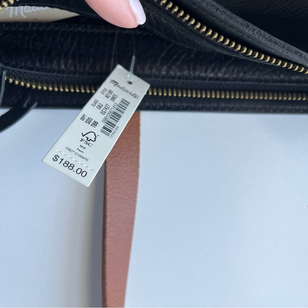 Madewell Zip-Top Medium Transport Leather Tote - Picture 6 of 7